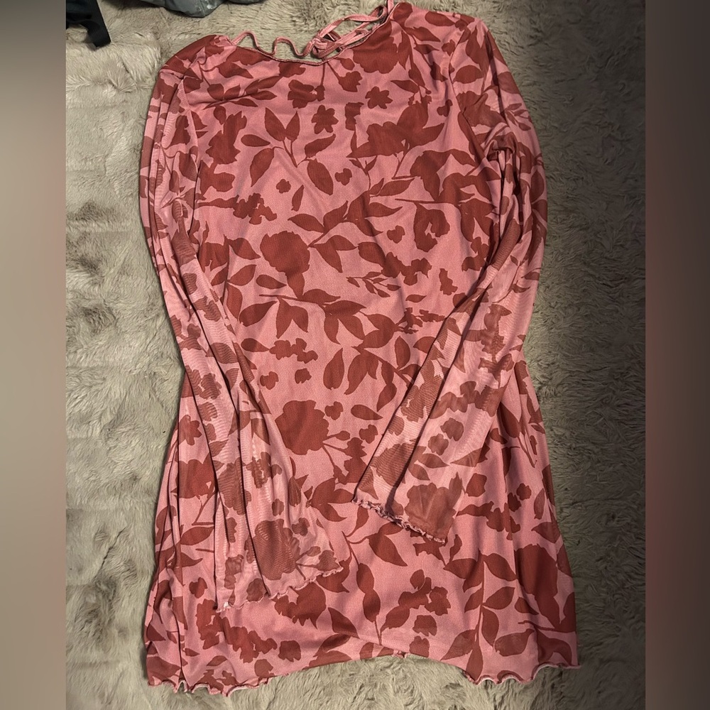 Floral backless dress